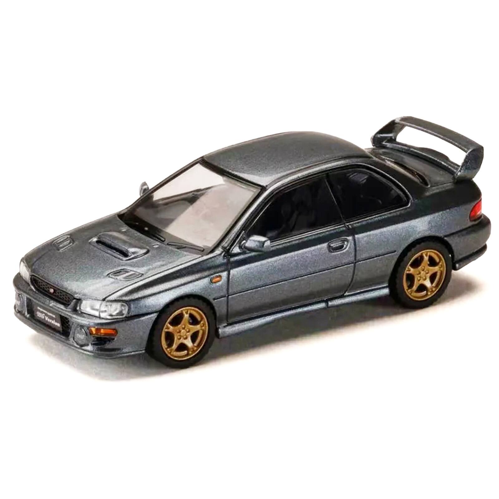 Alt View 3. Hobby Japan - Subaru Impreza WRX Type R Sti Version V RHD Cool Gray Metallic "JDM64" Series 1/64 Diecast Model Car by Hobby Japan.