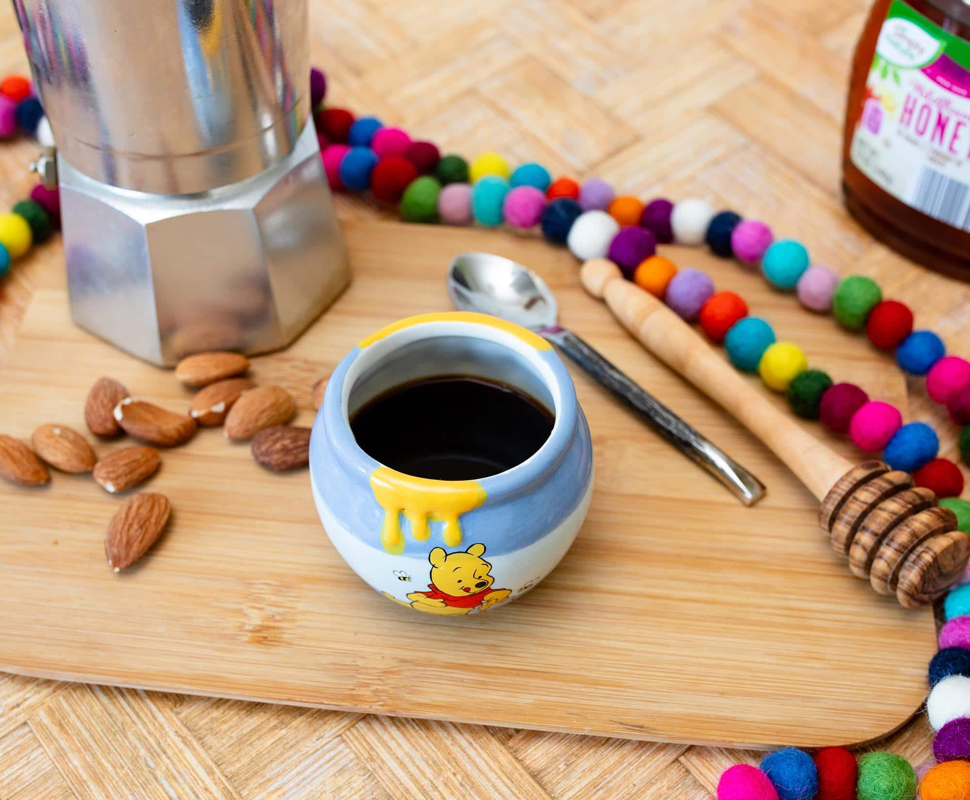 Disney Winnie the Pooh Hunny Pot Sculpted Ceramic Mini Cup | Holds