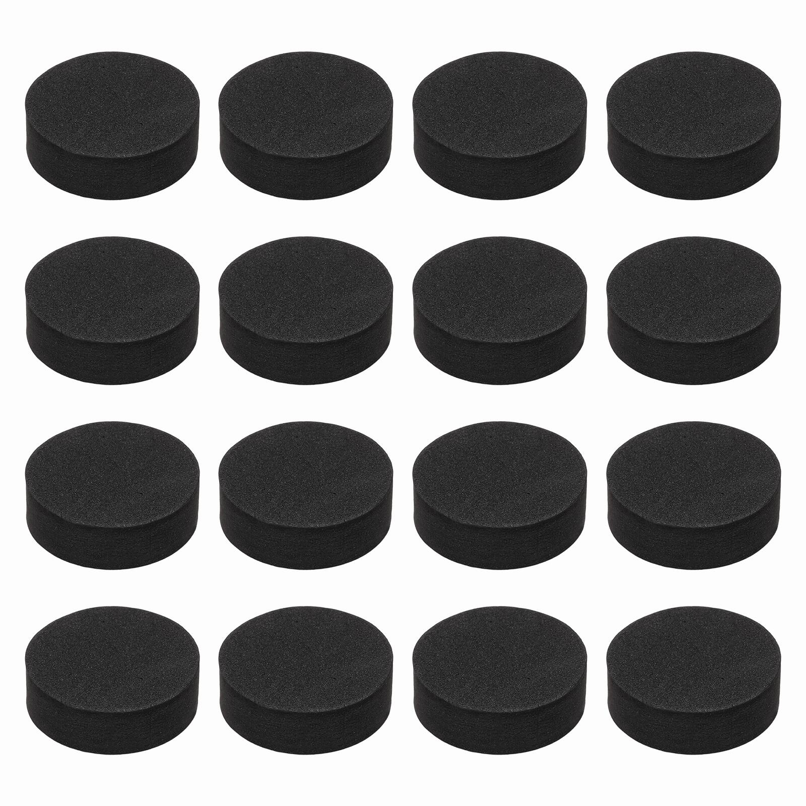 Front. Unique Bargains - Single Sided Speaker Isolation Pads 35x12mm Round EVA Acoustic Foam Anti-Vibration Feet for Speaker Subwoofer, 16pcs - Black.