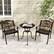Back. Costway - 4 PCS Cast Aluminum Patio Chairs Set of 4 Outdoor Dining with Armrests & Curved Seats - Bronze.