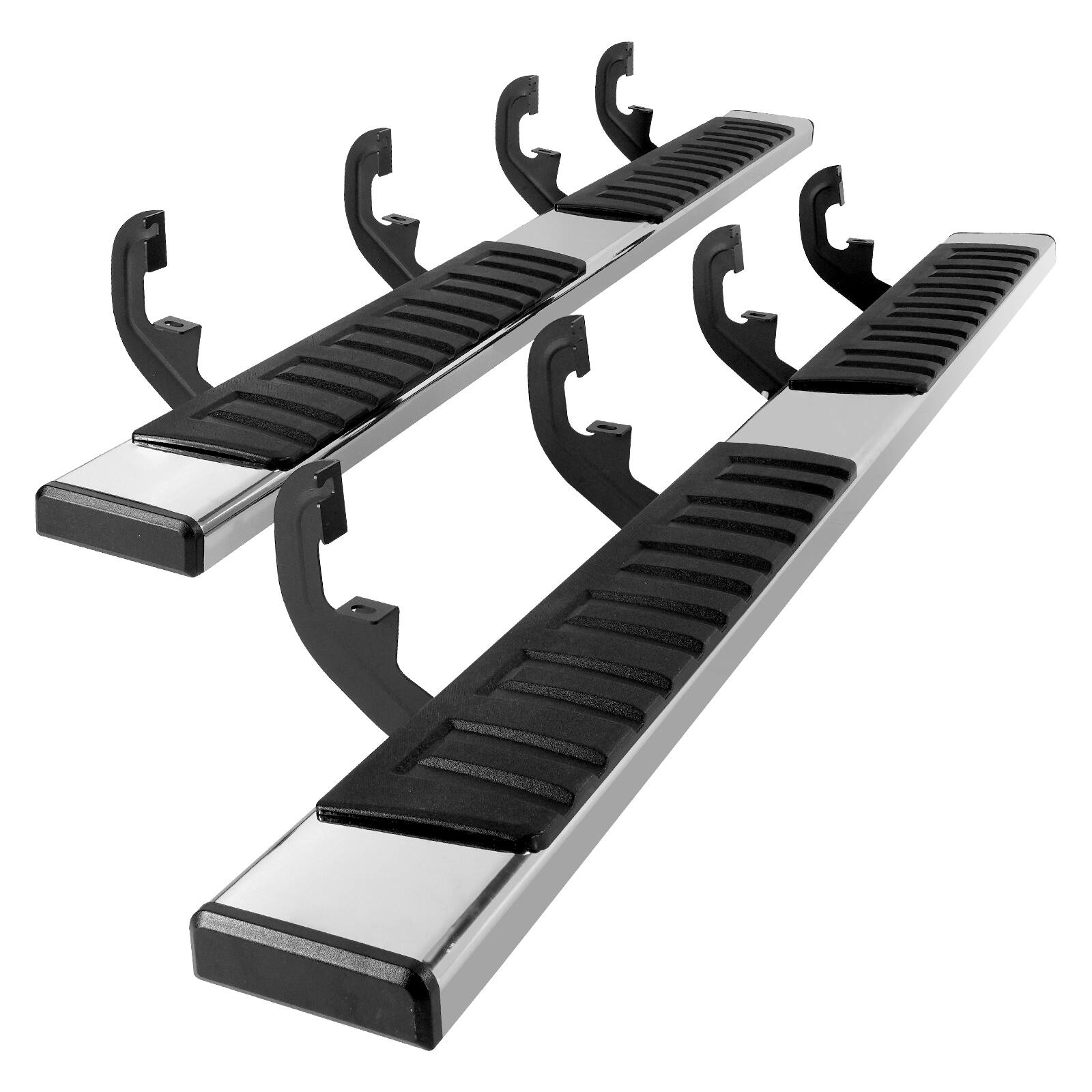 Alt View 5. VEVOR - Running Boards, 6" Step Bars Compatible with 2019-2023 Chevy Silverado/GMC Sierra 1500/2020-2024 Silverado/Sierra - Black;Silver.