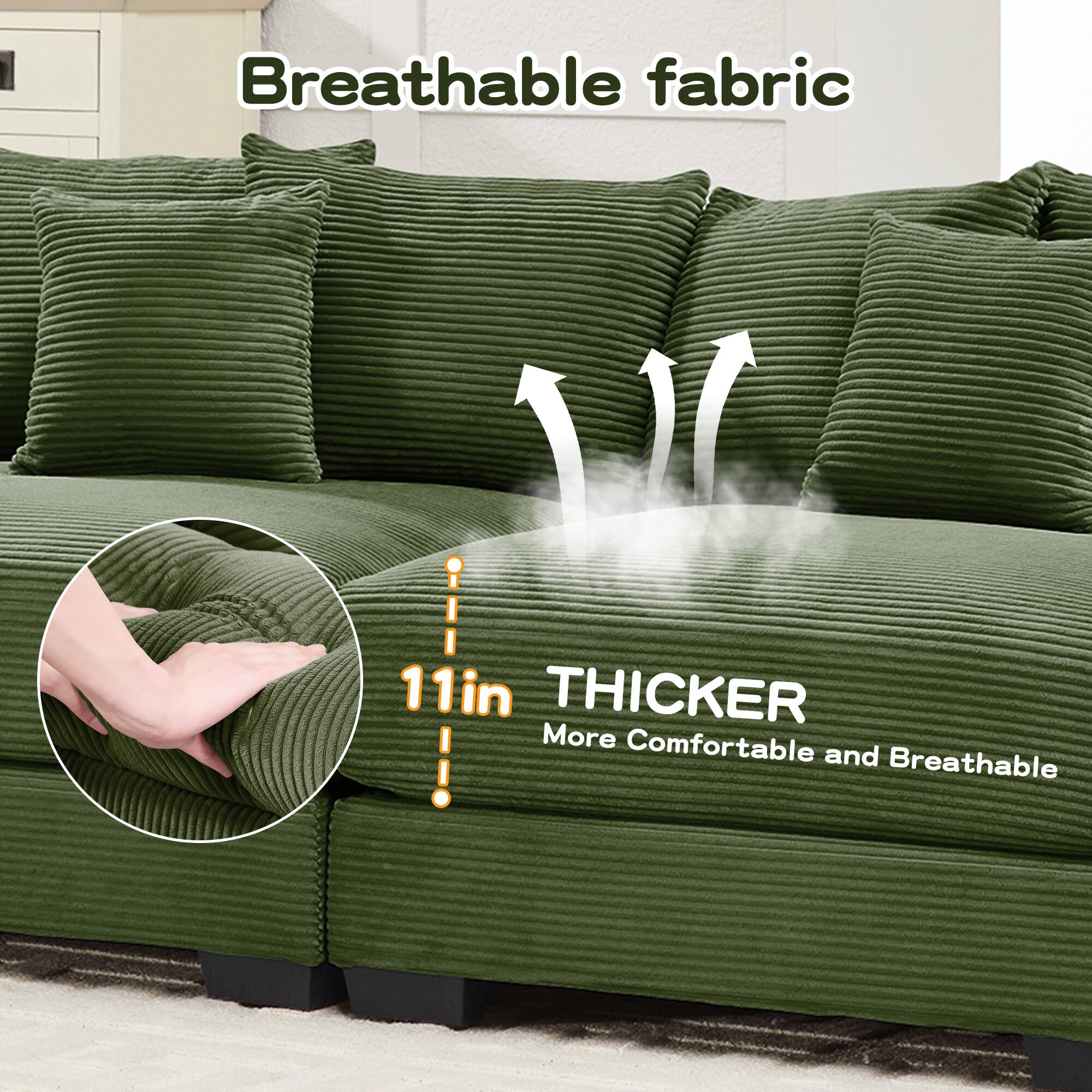 Breathable fabric

11in

THICKER

More Comfortable and Breathable