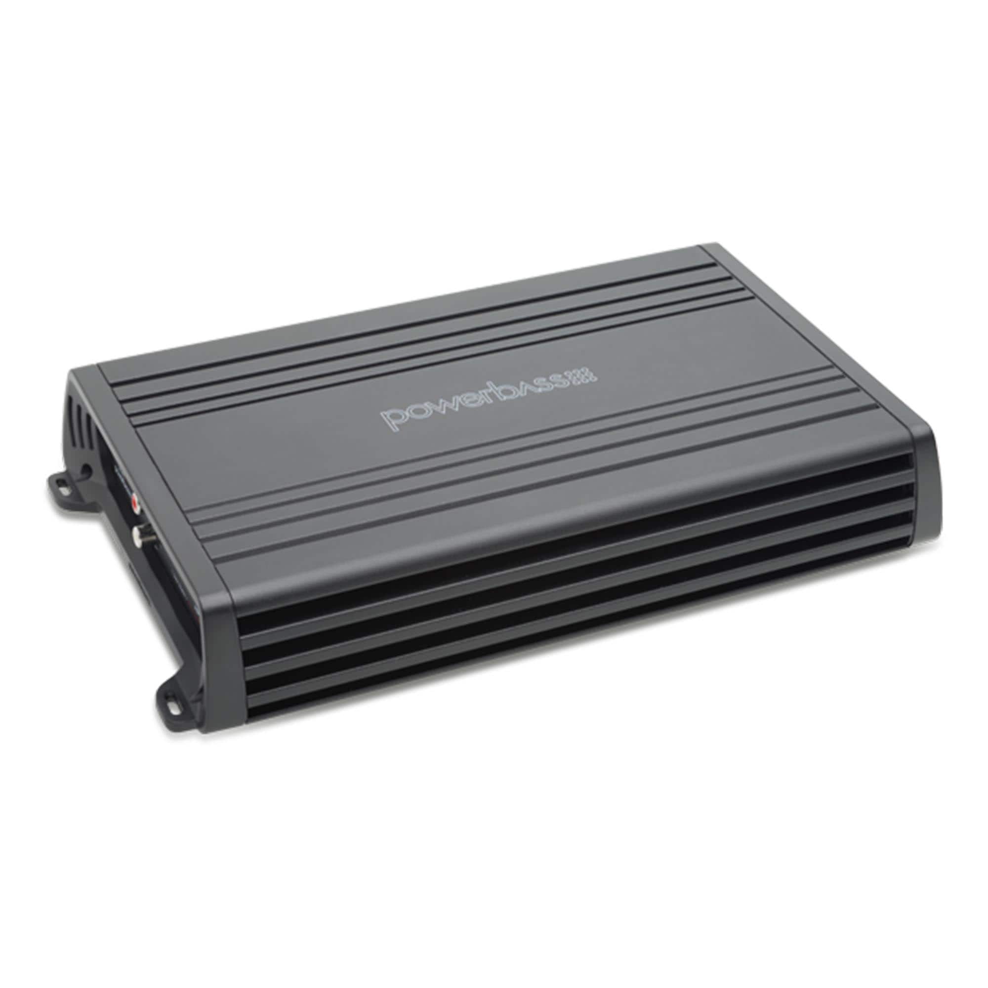 Powerbass - PB-1000D Mono Car Amplifier – 1000 Watts x 1 @ 1 Ohm, Class D, Compact Design, Bass Remote Included - Black/Gray