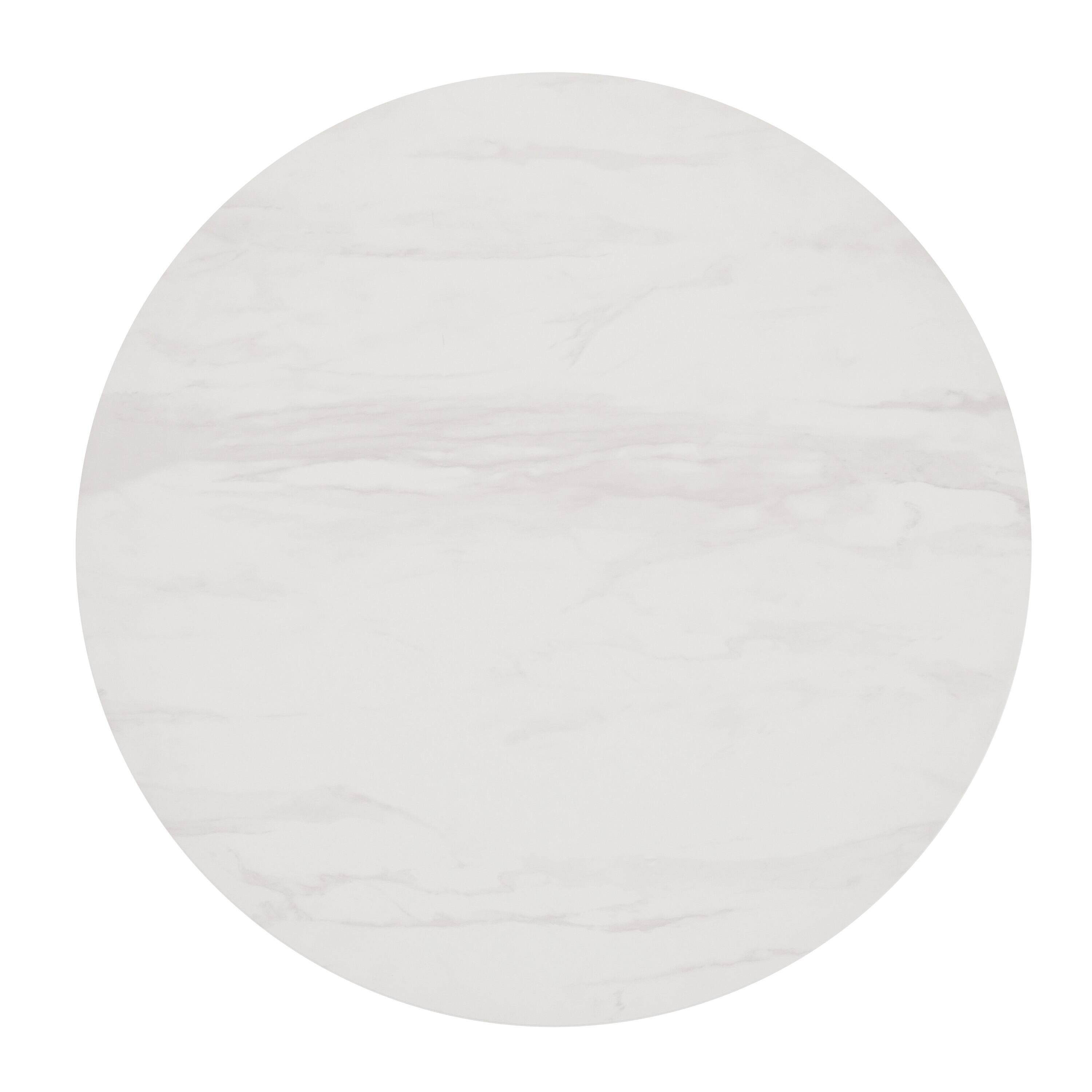 Alt View 9. Emma + Oliver - PureShield HPL Wrapped Tabletop, Seamless Edge, Scratch & Stain Resistant, Commercial Grade - White Faux Marble.