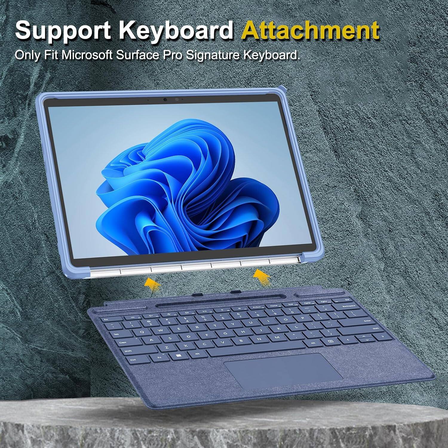 Support Keyboard Attachment Only Fit Microsoft Surface Pro Signature Keyboard.