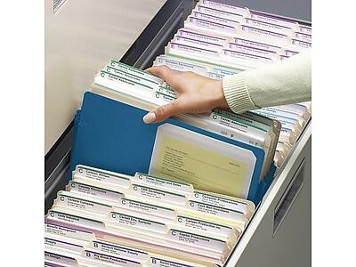 Alt View 6. Smead -  Paper Stock File Pocket, 5.25" Expansion, Letter Size, Blue  - Blue.