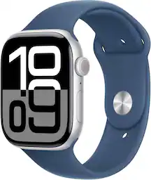 Silver - Aluminum - Sport Band - Denim