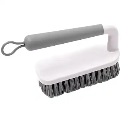 Front. OU - OU Scrub Brush with Ergonomic Handle, All Purpose Bathroom & Kitchen Heavy Duty Cleaning Scrubber.