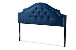 Baxton Studio - Cora Modern and Contemporary Velvet Fabric Upholstered Queen Size Headboard - Royal Blue