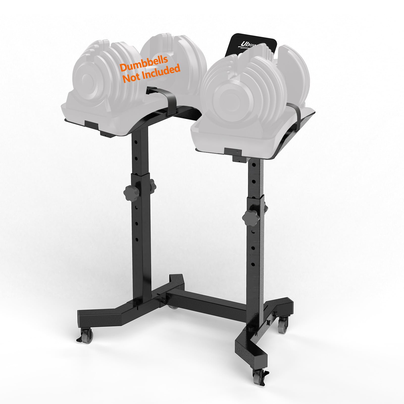 Alchemy Casas - Adjustable Dumbbell Stand Rack With 4 Level Height Adjustment Weight Stand For Dumbbells Tablet Holder And - Multi