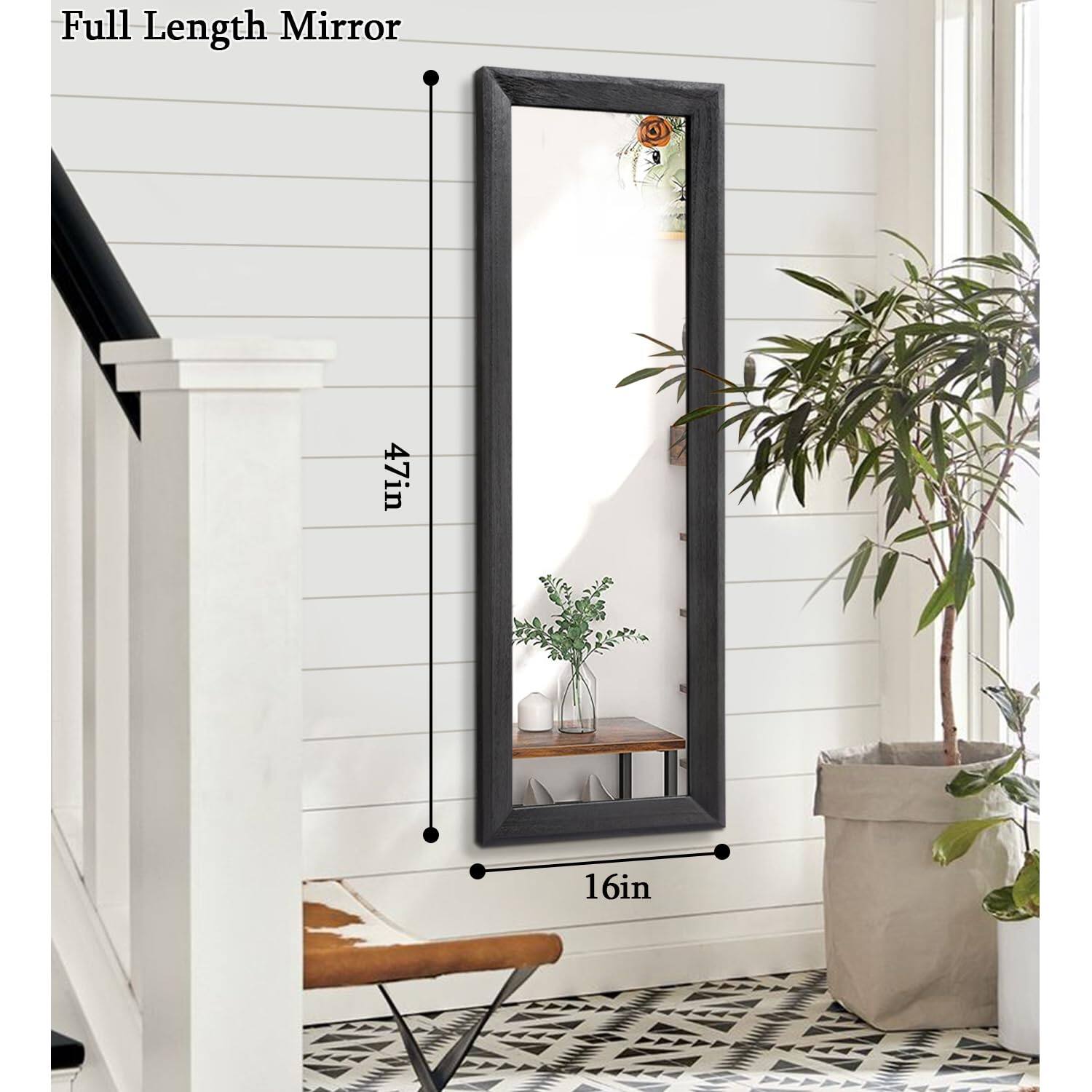 Full Length Mirror  
47in x 16in