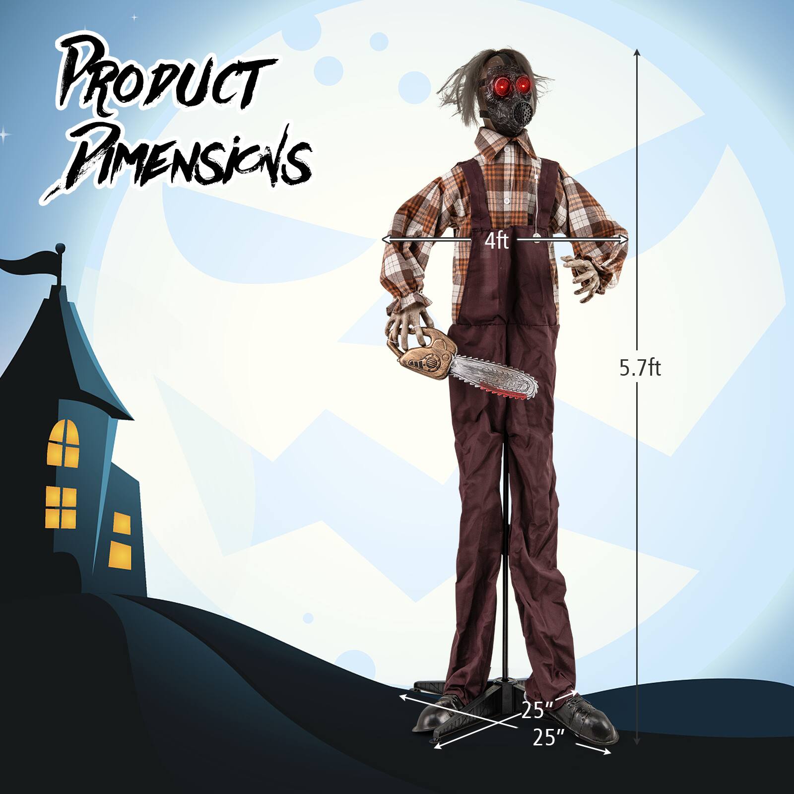 PRODUCT DIMENSIONS: 4ft 5.7ft 25" 25"