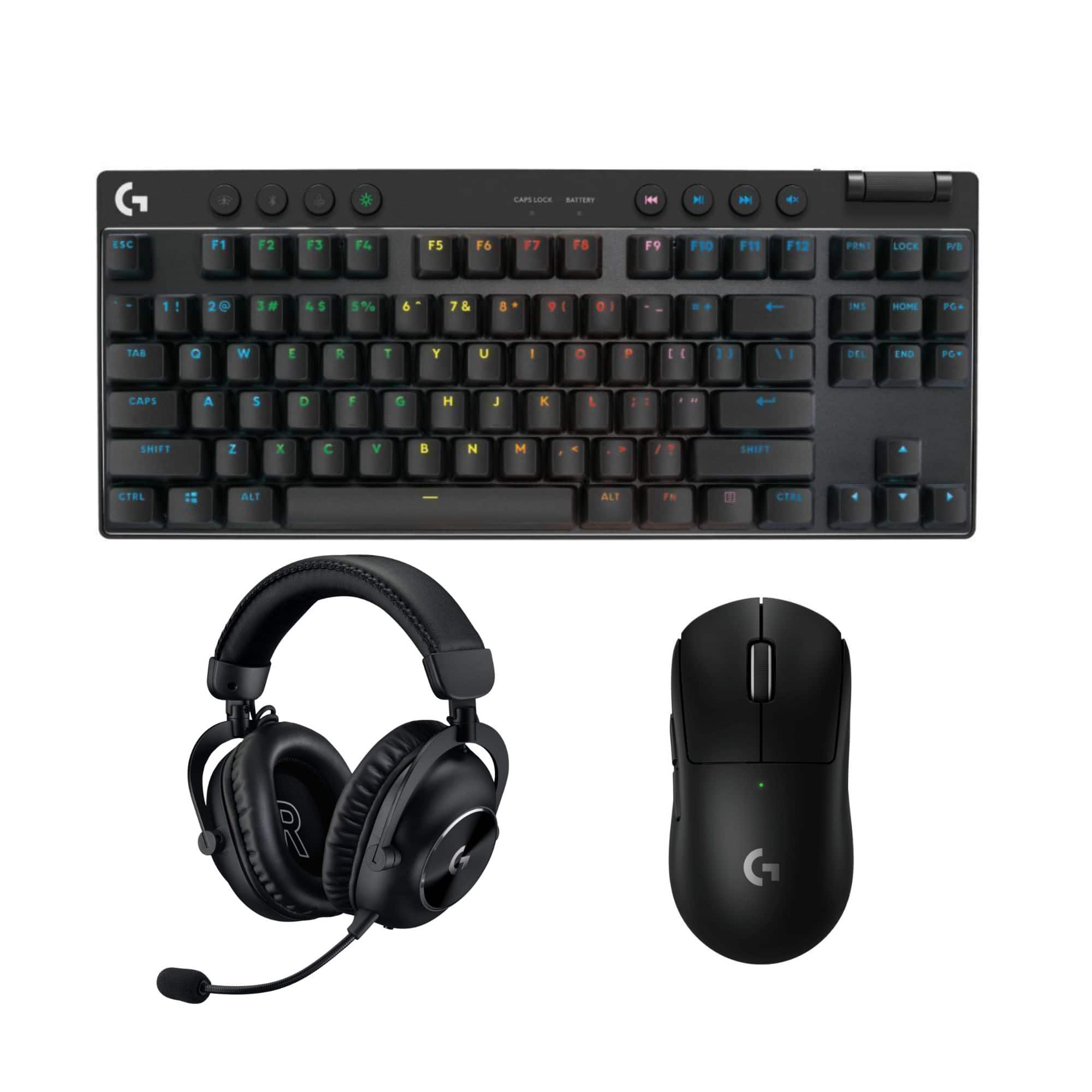 Logitech - G PRO X TKL Clicky Gaming Keyboard Bundle - Black