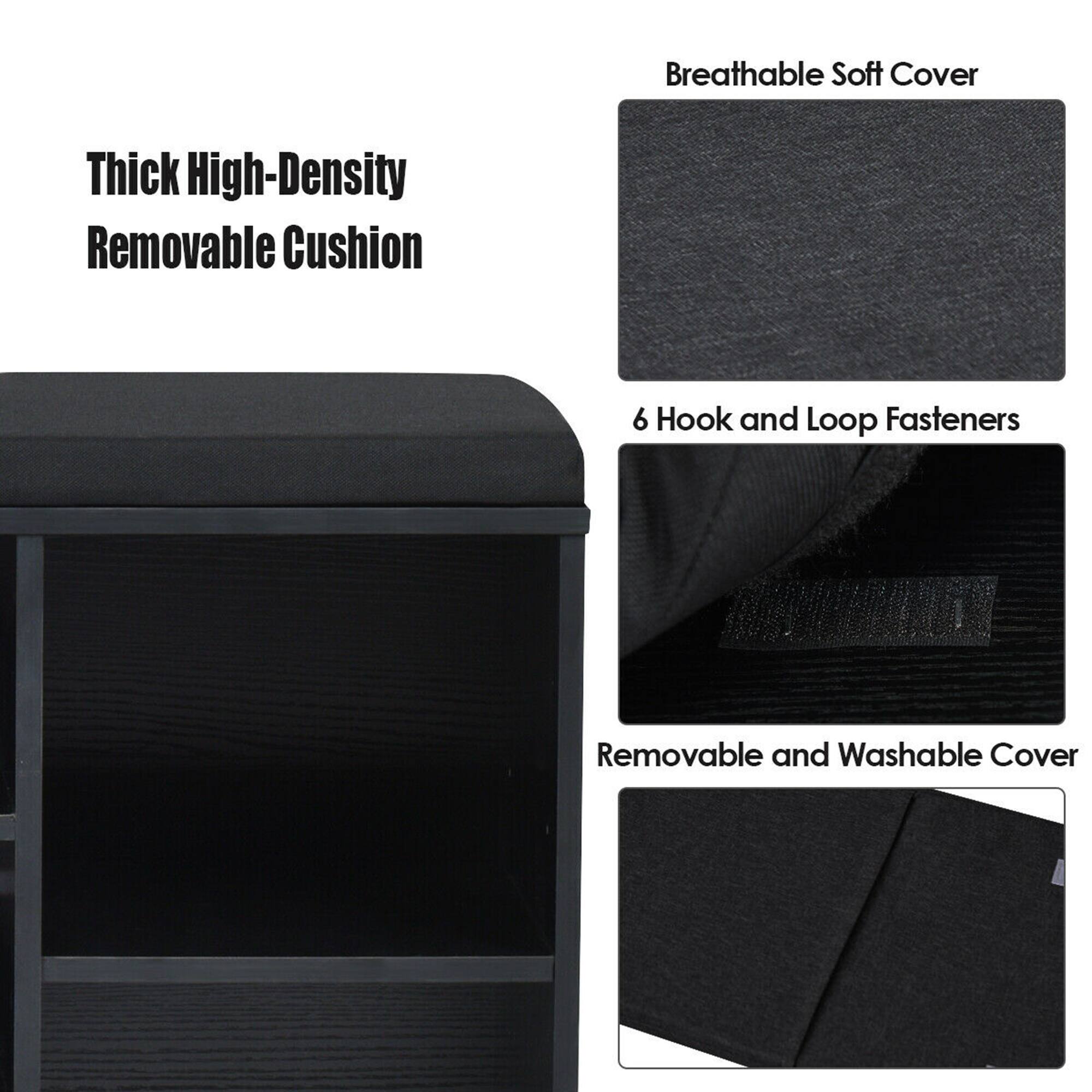 - Thick High-Density Removable Cushion
- Breathable Soft Cover
- 6 Hook and Loop Fasteners
- Removable and Washable Cover