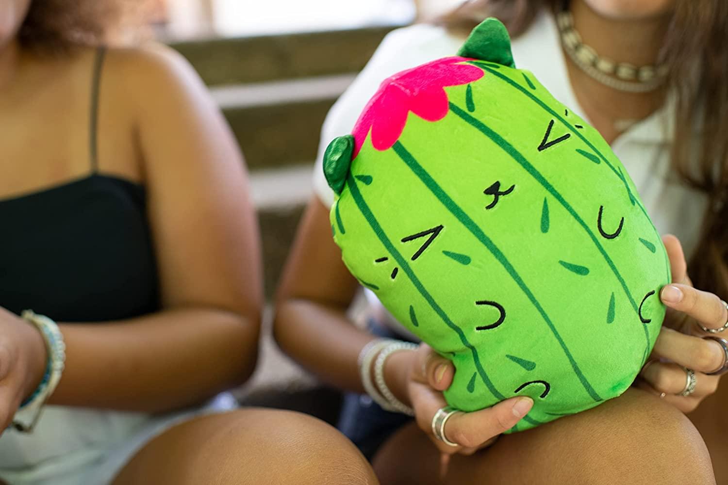 Alt View 1. Cepia - Cats vs Pickles 8 Inch Plush | Cactus - Green.