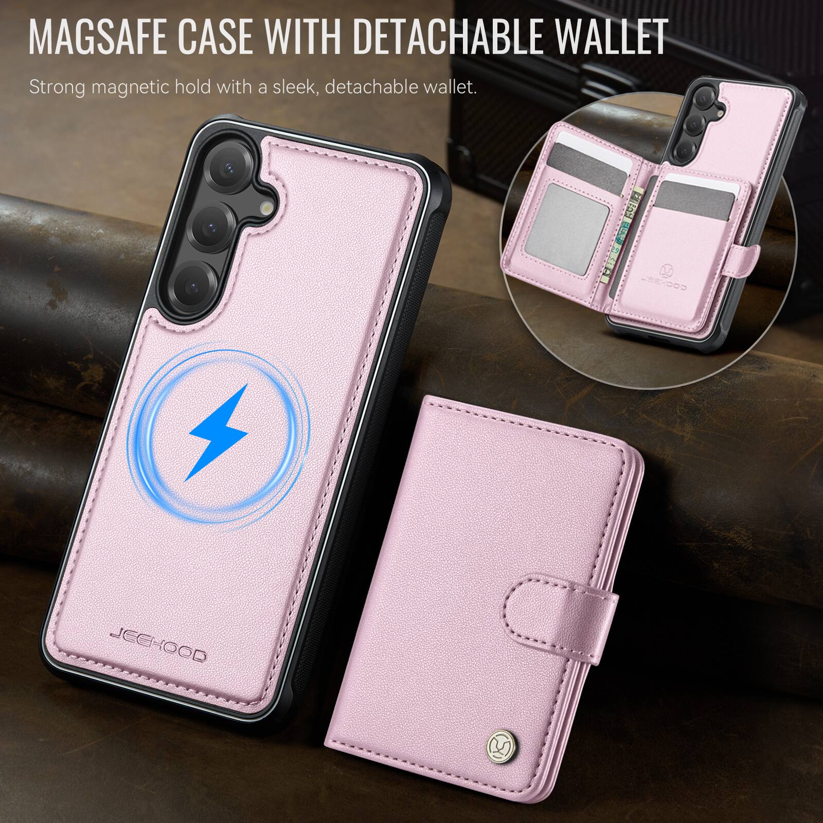 MAGSAFE CASE WITH DETACHABLE WALLET

Strong magnetic hold with a sleek, detachable wallet.