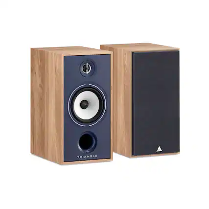 Front. Triangle - Triangle Borea BR04 Bookshelf Speakers (Pair) - Blue - Blue.