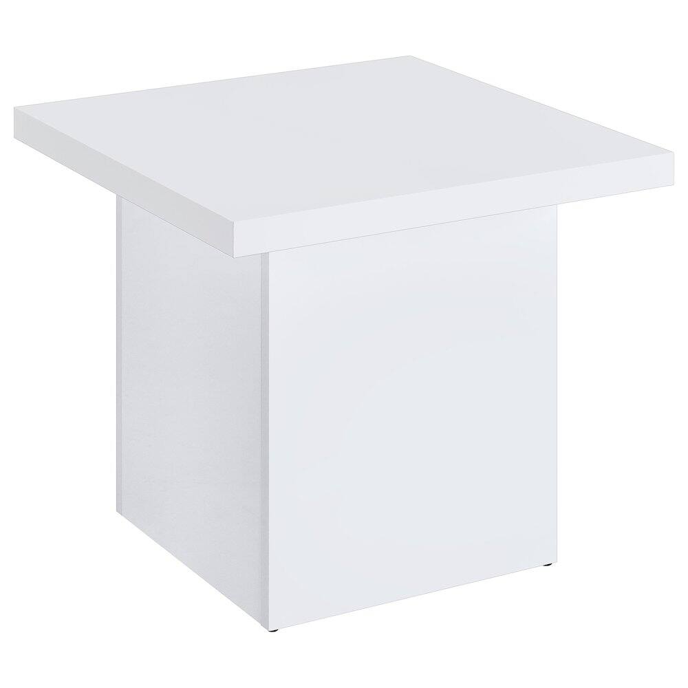 Left. Coaster Co. of America - Devar 3-piece Square Coffee End Table Set White High Gloss - White High Gloss.