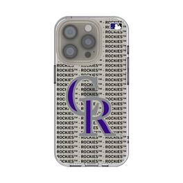 Keyscaper - MLB - Colorado Rockies Text Backdrop Clear iPhone Case - 16e - Multicolor
