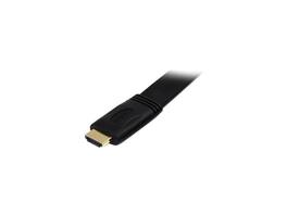 StarTech.com - HDMIMM6FL 6 ft. Black Flat High Speed HDMI Cable with Ethernet Male to Male
