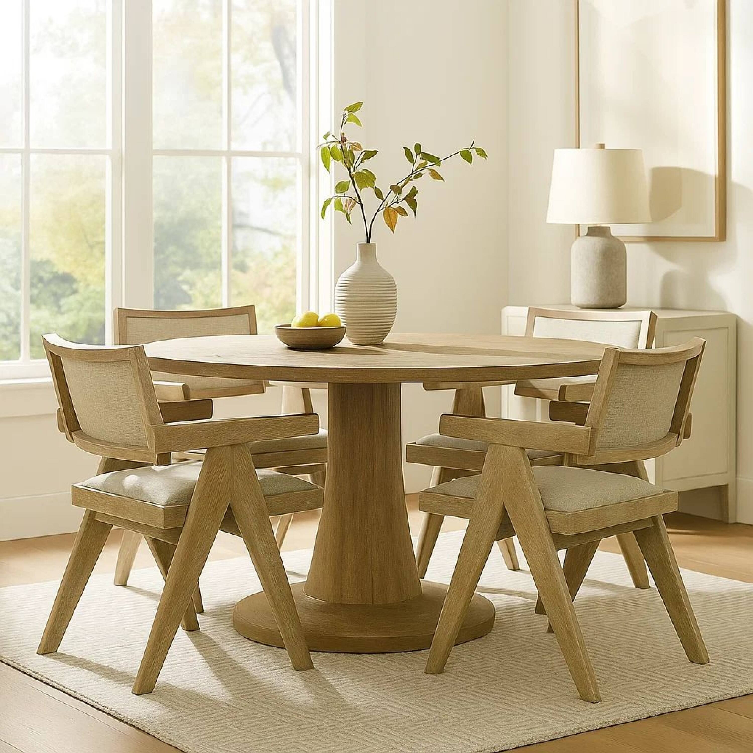 Alt View 6. Manhattan Lane - Gexy Dining Side Chair Set of 2, Brown Oak Veneer, Gray Polyester Seat - Oak Brown, Gray.