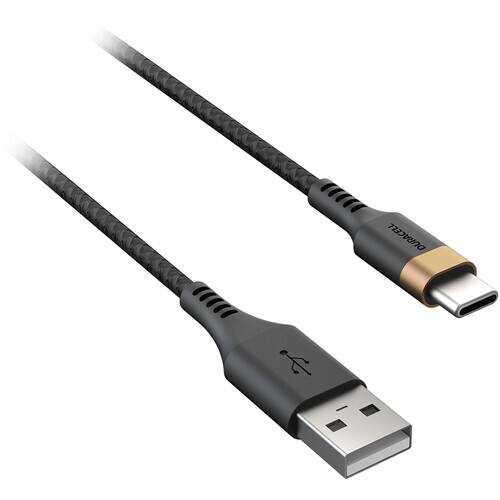 Angle. Duracell - Premium 5 foot USB-C to USB-A Cable From The Most Trusted Brand In Power! - Multi.
