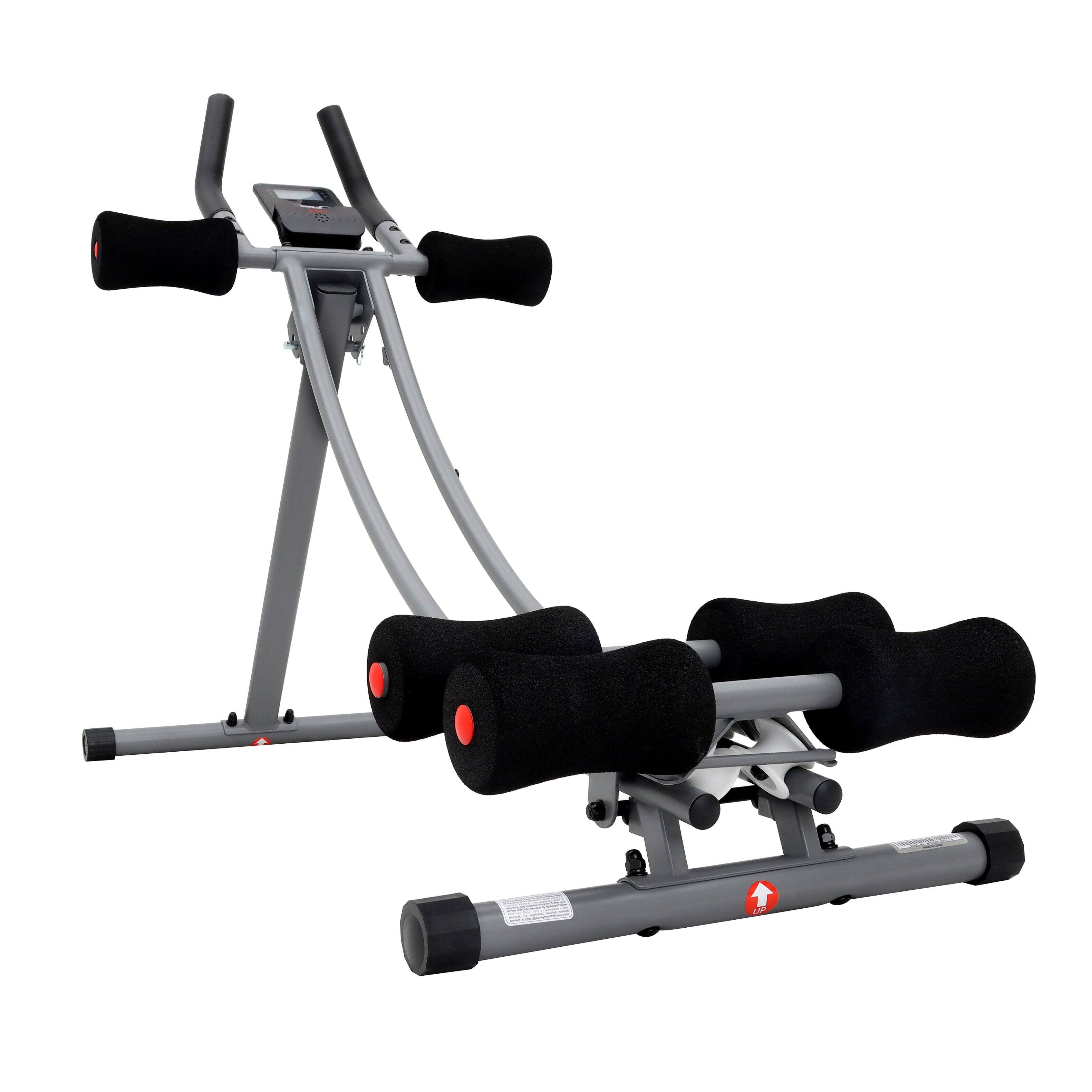 Back. Sunny Health & Fitness - Core Glider Ab Trainer Machine - Silver.