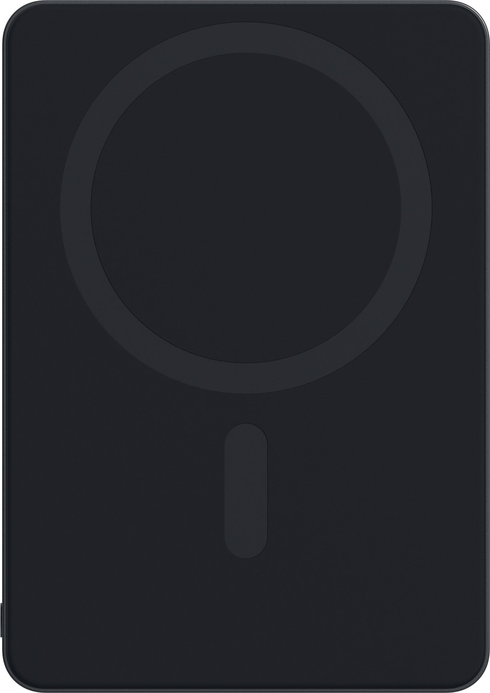 Alt View 3. mophie - Power Boost Wireless Slim 15W Magnetic Charger, Qi2 magnetic power bank containing 5K internal battery - Black.