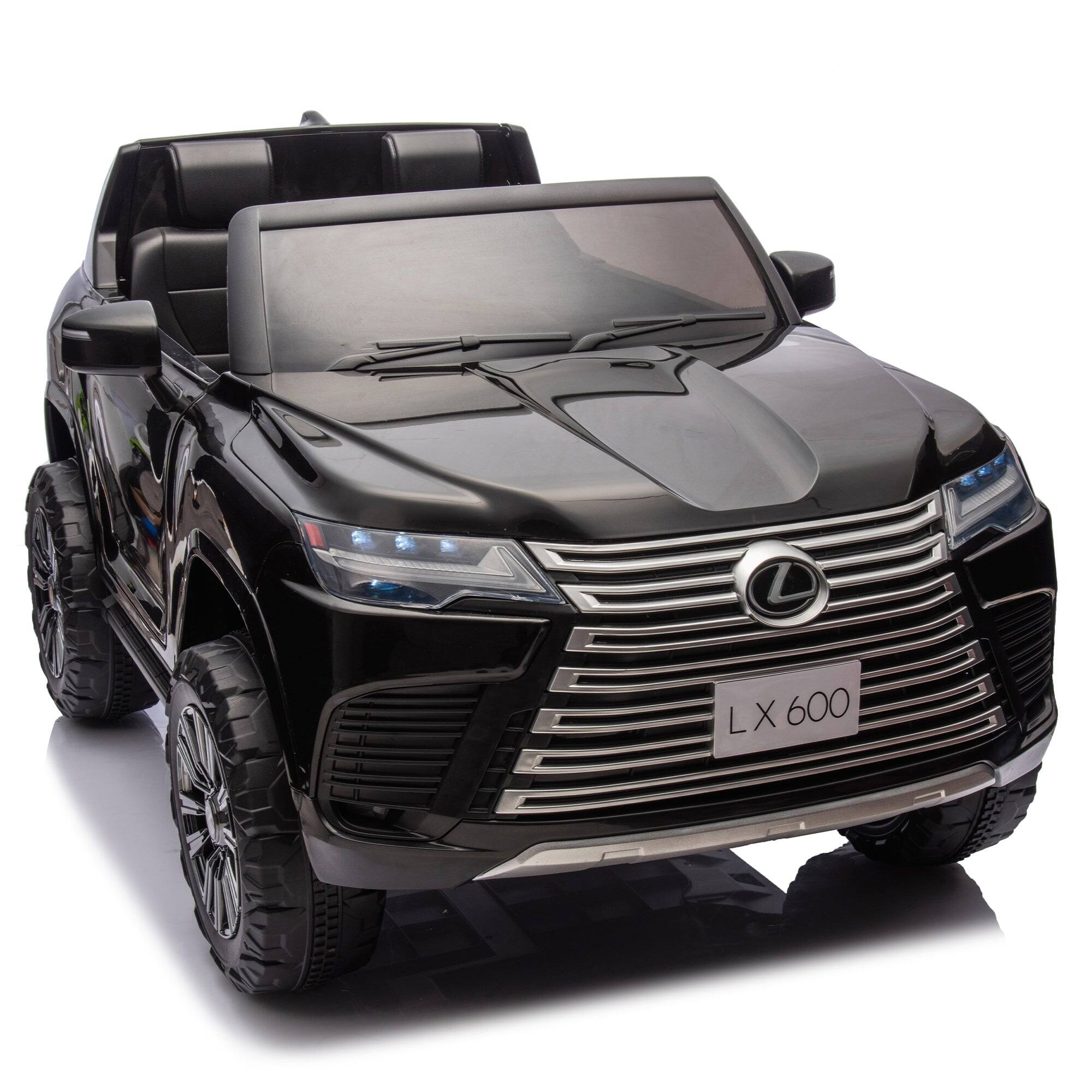 Back. BreeBe - Licensed LEXUS LX600 24V Two-Seater Kids Ride-On Car 2WD with Parents Control, Bluetooth, MP3, Adjustable Speed, Music - Black.