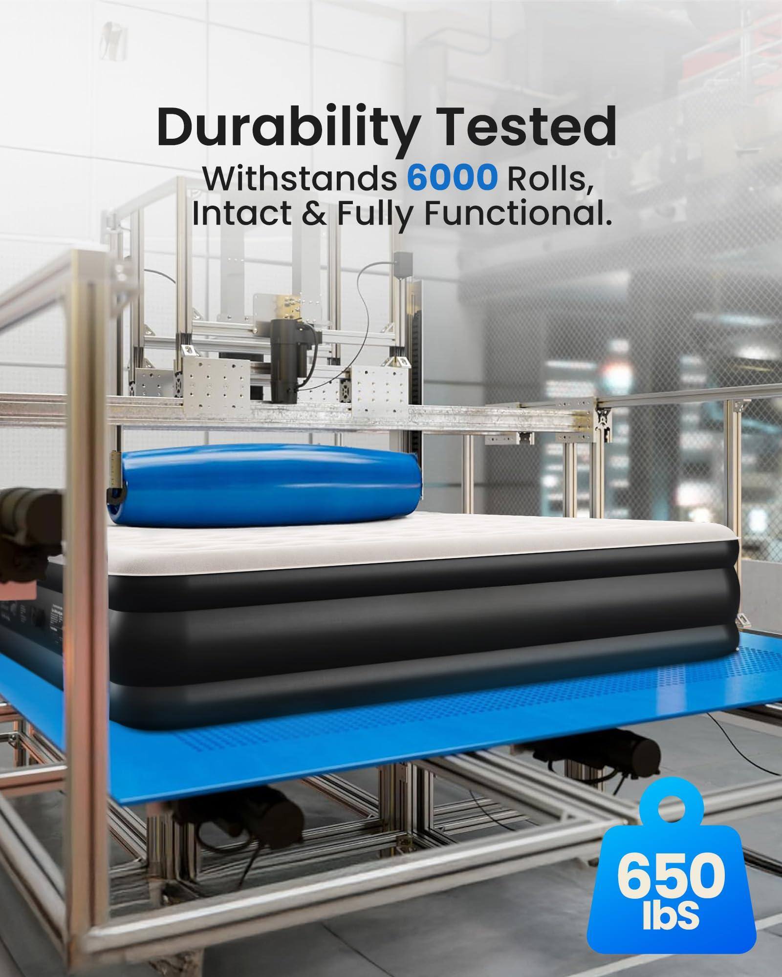 Durability Tested  
Withstands 6000 Rolls, Intact & Fully Functional.  

650 lbs