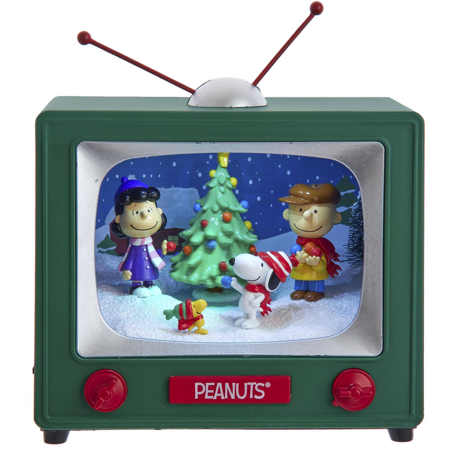 Front. Kurt S Adler - REMOVE - Kurt S. Adler Peanuts TV Outdoor Scene Musical Table Decor 5.7 in. (Case of 8) - Multicolored.