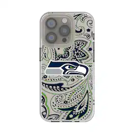 Keyscaper - NFL - Seattle Seahawks iPhone Clear Paisley Design Case - 14 - Multicolor