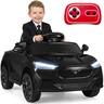 Gymax - Licensed Ford Mach E Electric Vehicle w/Parent Control LED Lights Horn Music - Black