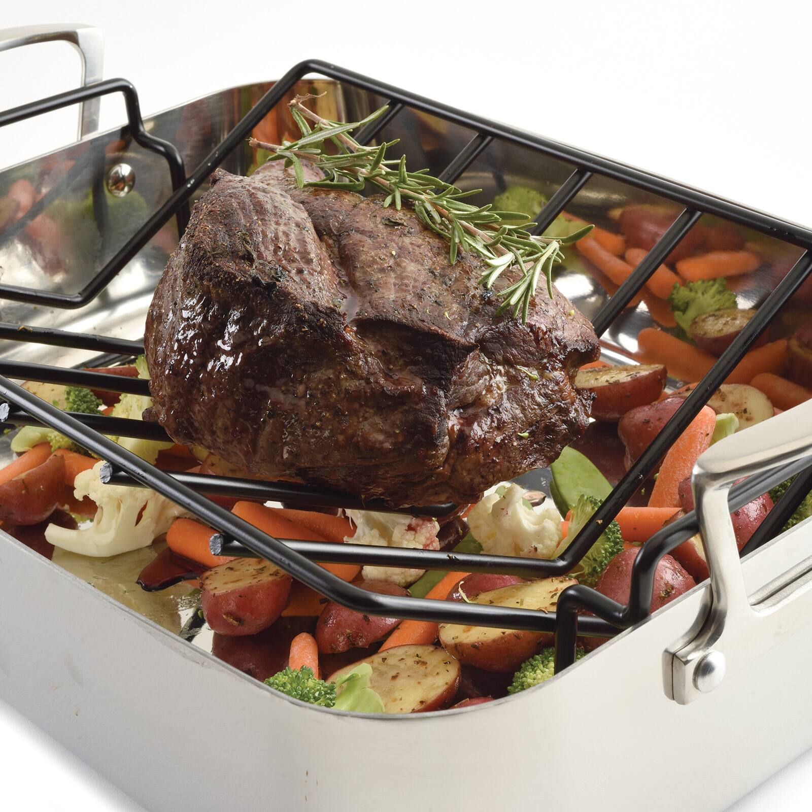 Alt View 3. Norpro - Heavy Duty Nonstick Roasting Rack, Extra Large 13 x 10 Inch - Black.