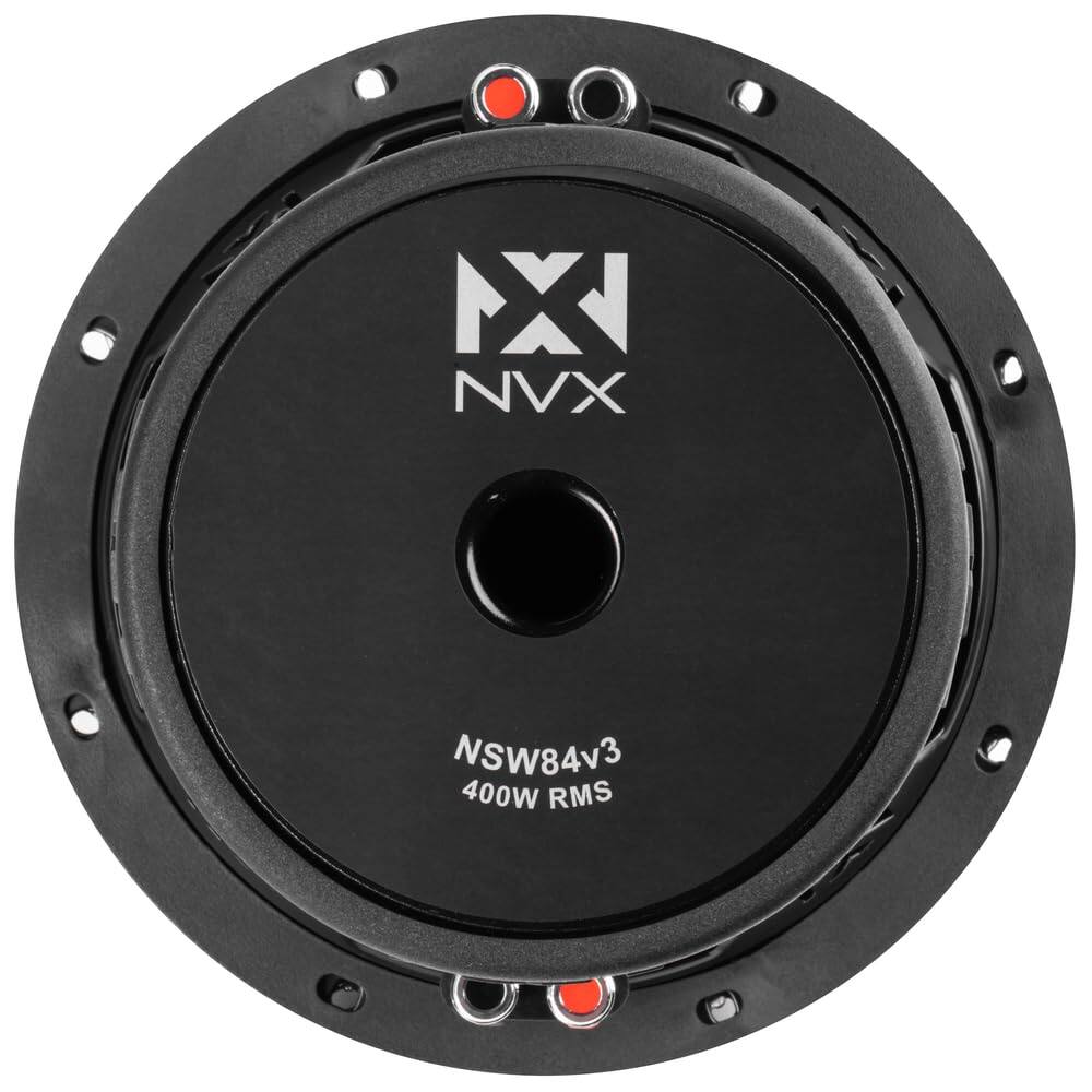 NVX NSW84v3 800W Peak (400W RMS) N Series v3 8in Dual 4 Ohm Car