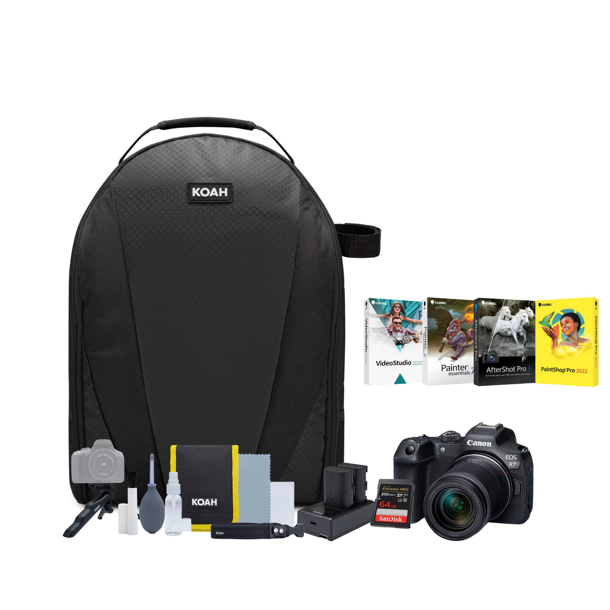 Canon - EOS R7 Mirrorless Camera with RF-S 18-150mm Lens SD Card, Bag Bundle