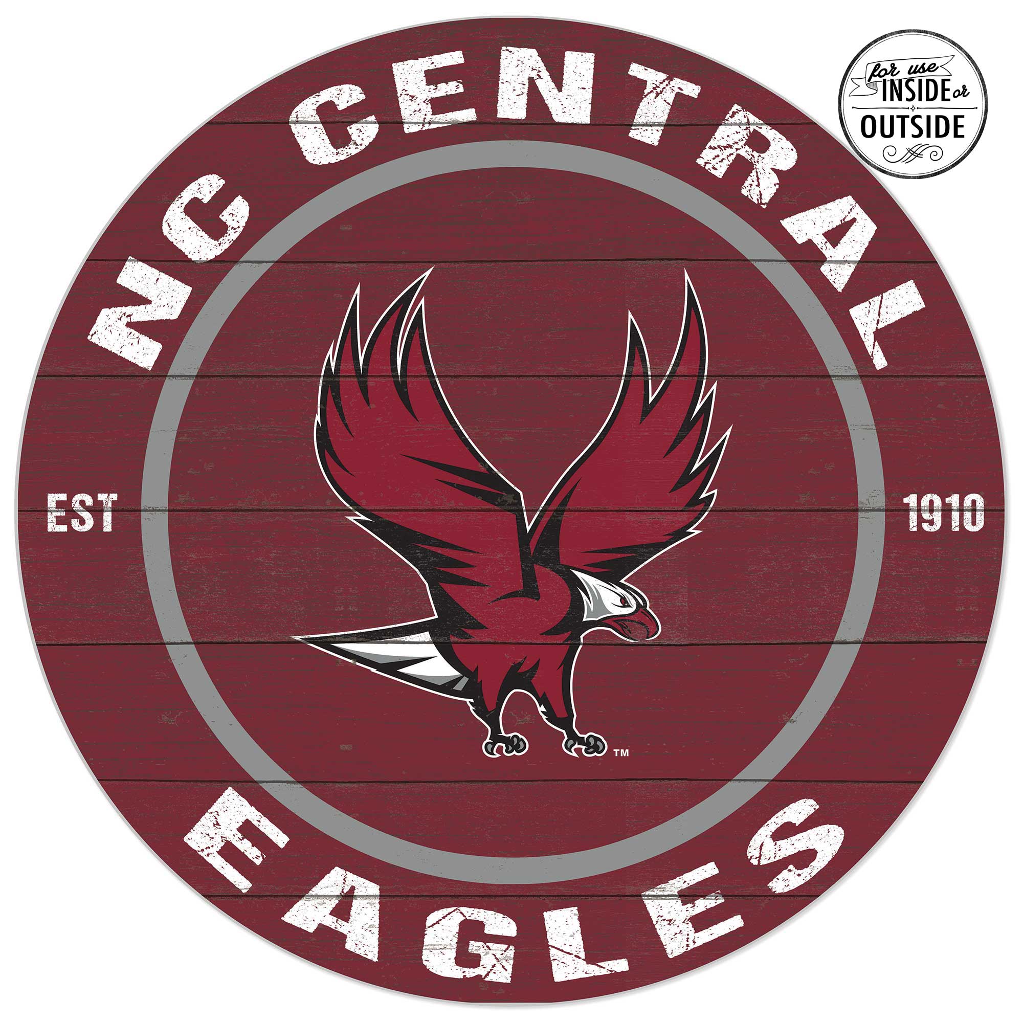 North Carolina Central Eagles 20'' x 20'' Indoor/Outdoor Circle Sign