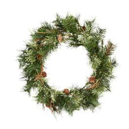 Vickerman - 20" Mixed Country Pine Wreath 70 Tips - Green