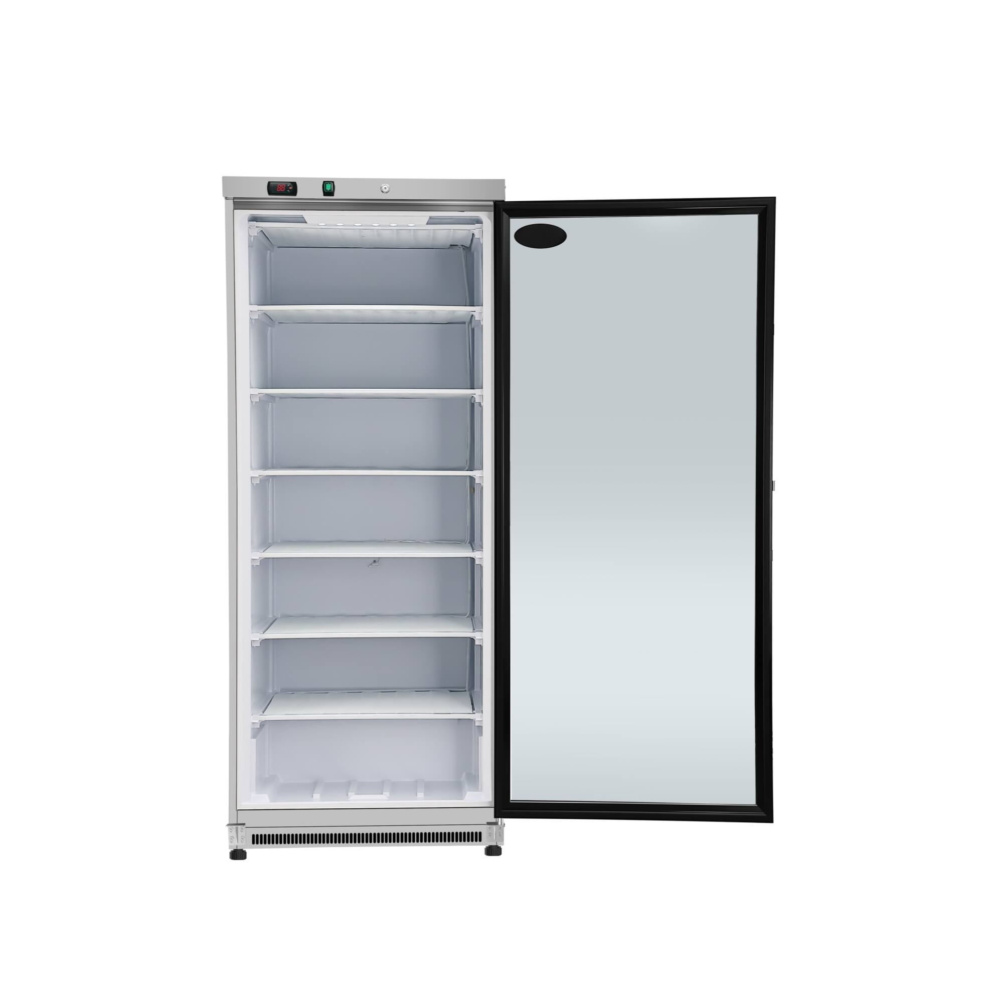 Back. Koolmore - 21 Cu. Ft. Commercial Freezer with Glass Door in Stainless Steel - Manual Defrost (KM-FMD20SGD) - Stainless steel.