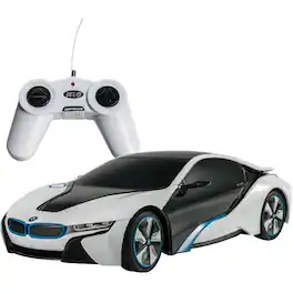 JuzToys - Remote Control Car, 1:24 RC Car BMW i8 Concept RC Car Sports Car - White