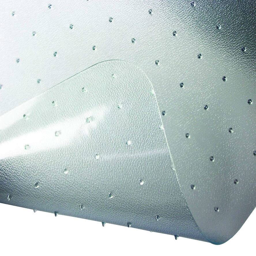 Left. Hivvago - Heavy Duty 47 x 35 inch Chair Mat with Lip for Low to Medium Pile Carpet Floor - White.