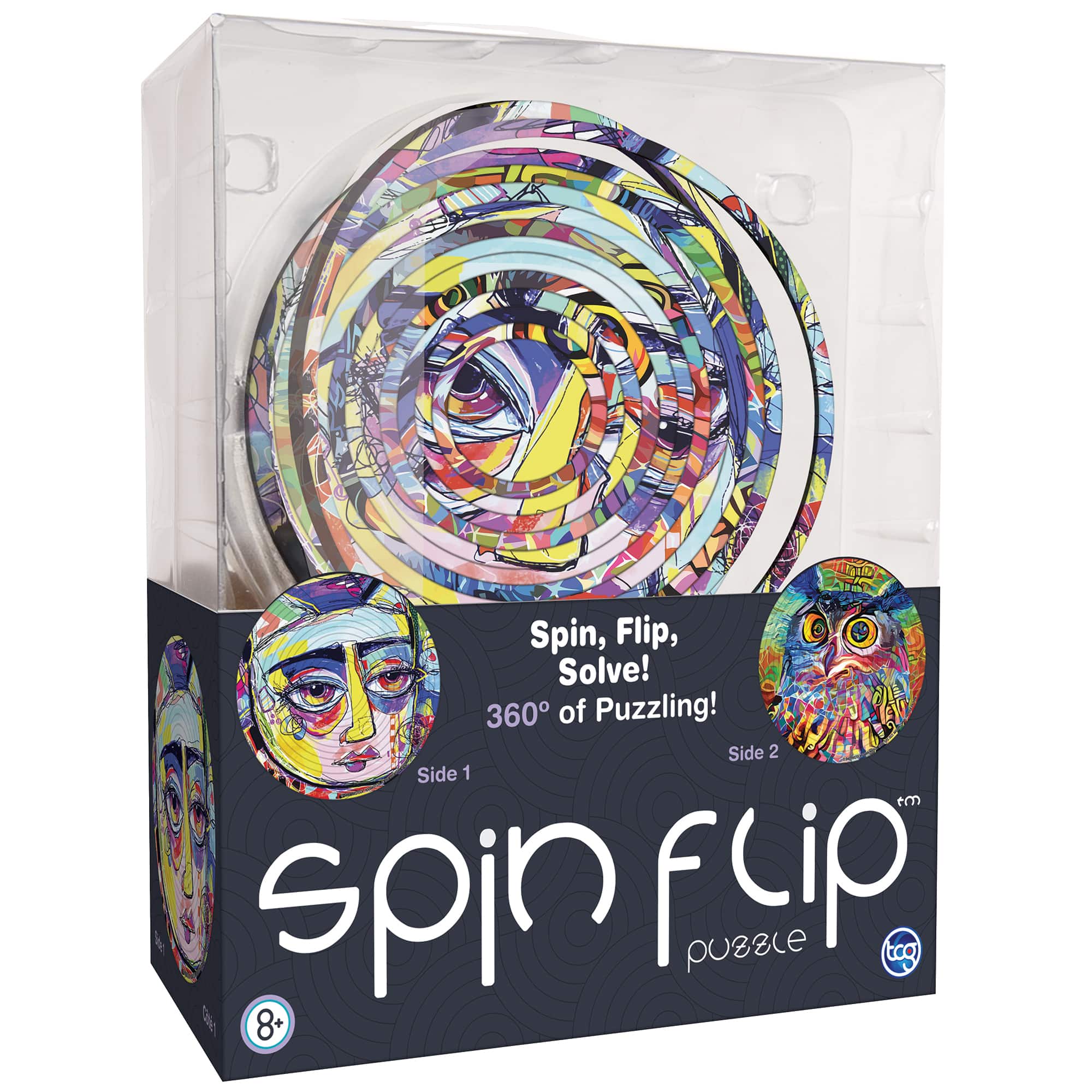 Spin Flip Puzzle: 360 of Puzzling! Side 1 & Side 2