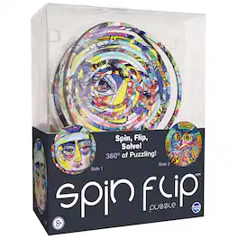 TCG Toys - Spin Flip Puzzle: Abstract 2L- 14 Rings - 2-In-1: Double-Sided Puzzle,8+
