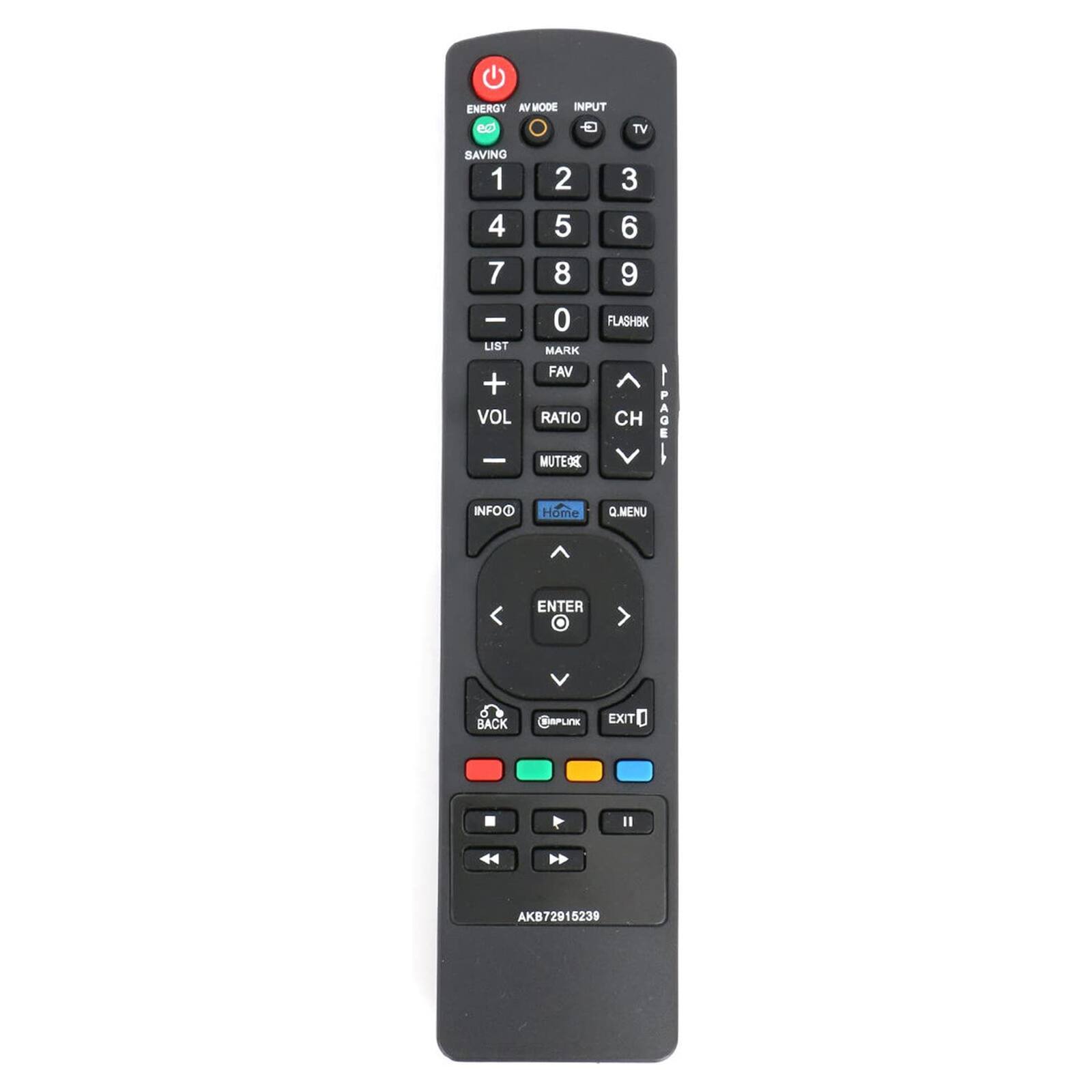 WINFLIKE - AKB72915239 sub AKB72915267 Remote Replacement for Smart LG TV - Black
