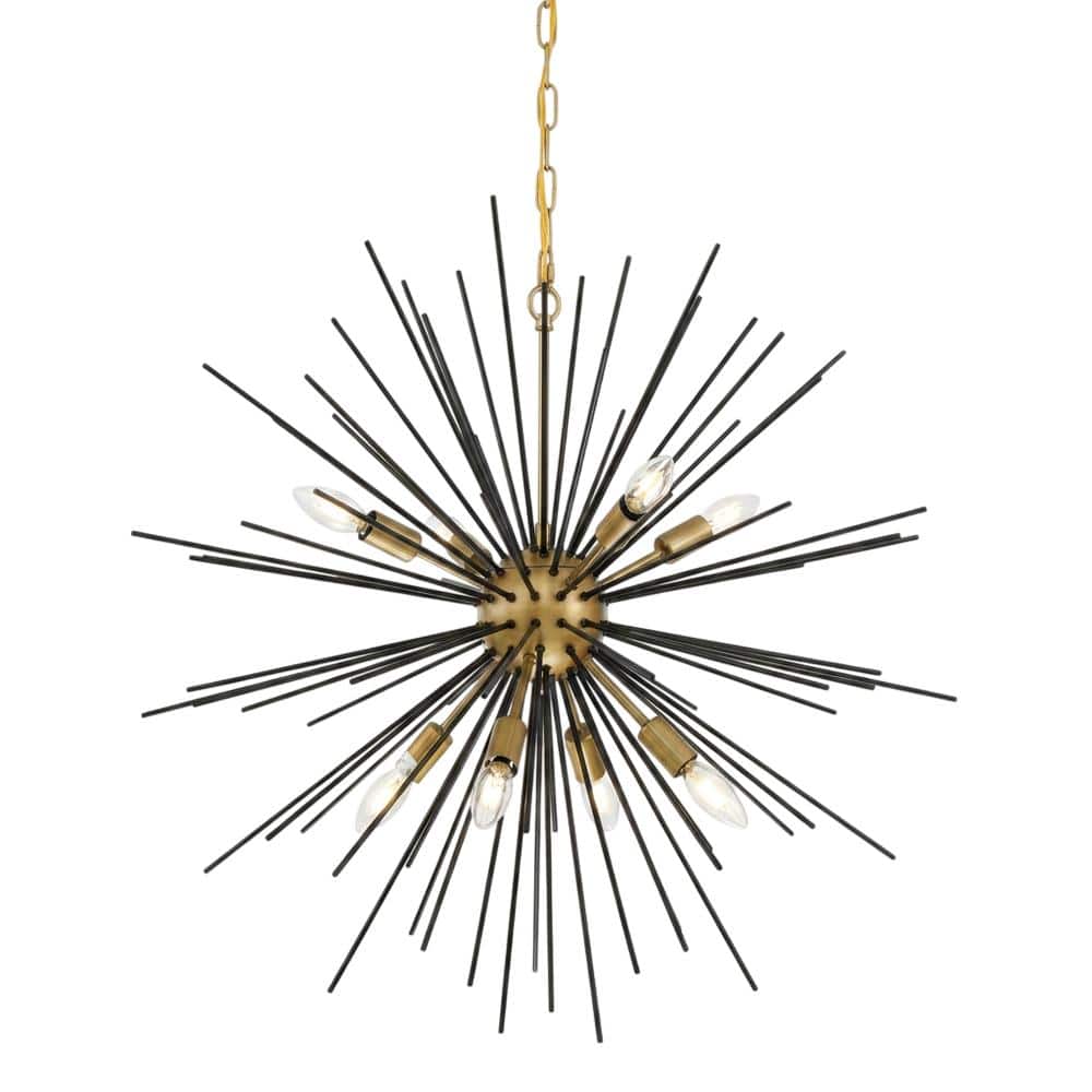 Living District - Timber 8 light pendant - Brass And Black price history on PriceWatchPro
