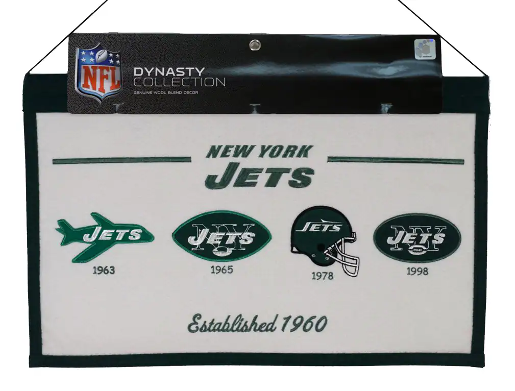 DYNASTY COLLECTION
NFL
GENUINE WOOL BLEND DECOR
NEW YORK JETS
1963
1965
1978
1998
Established 1960