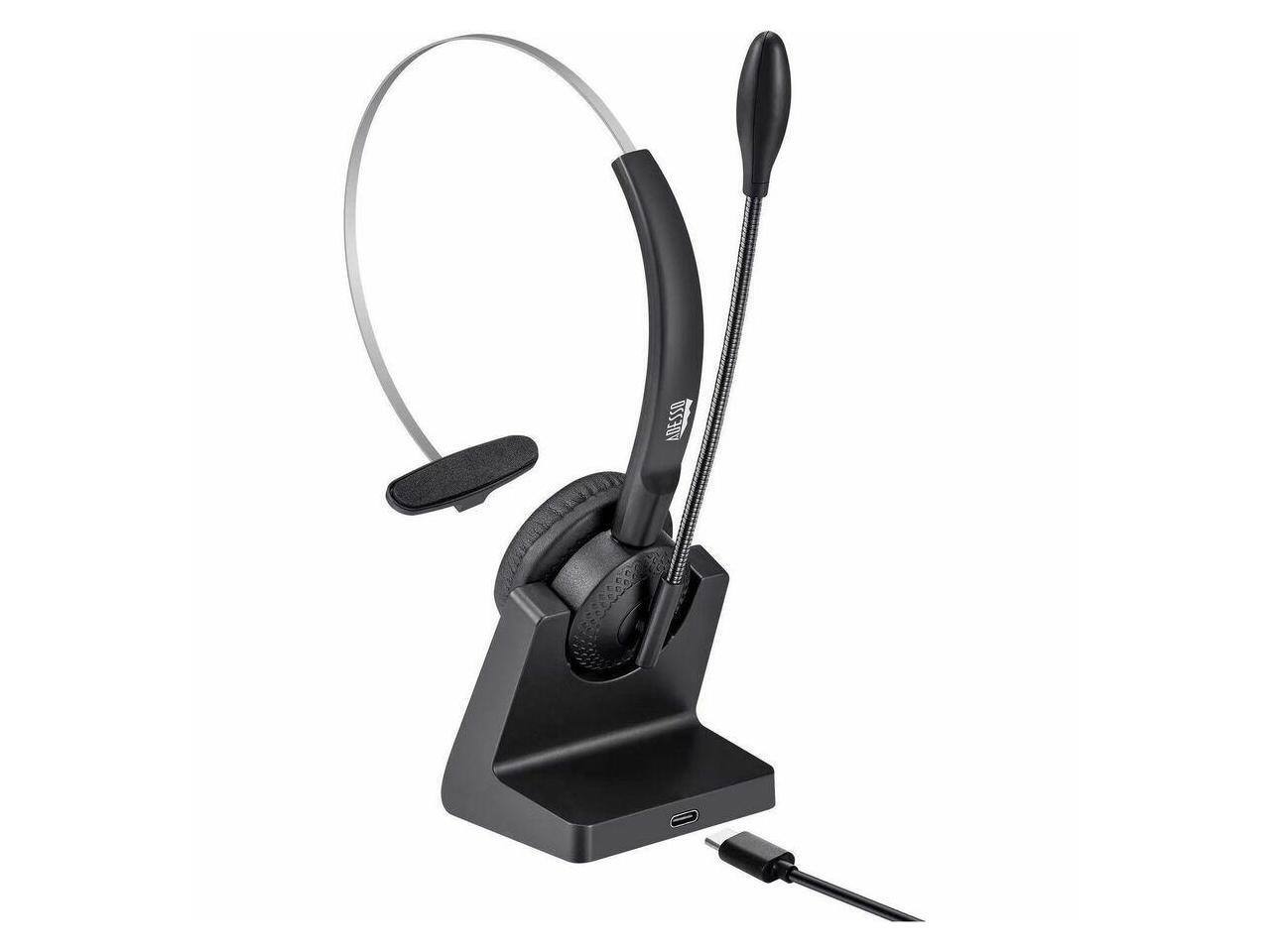 Alt View 1. Adesso - Adesso Xtream P300 - Mono Headset - Wired/Wireless Bluetooth - Over-Head - Blue.