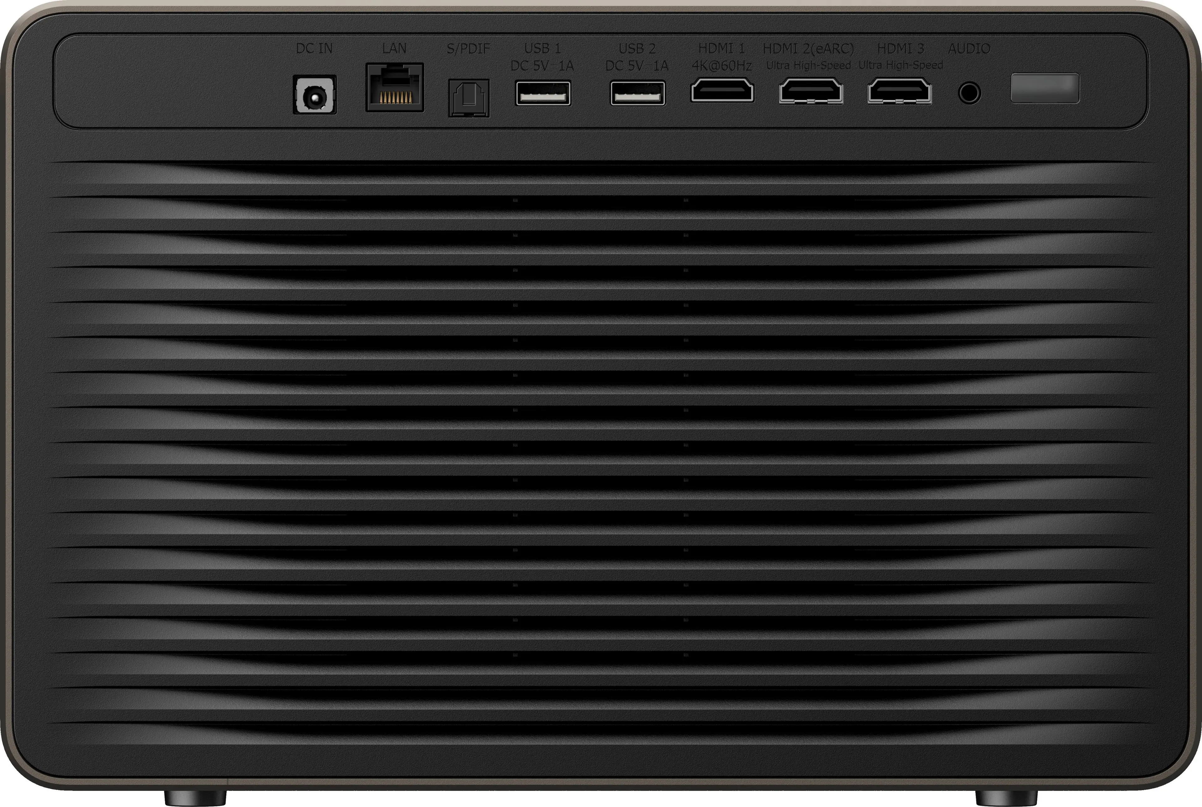 DC IN  
LAN  
S/PDIF  
USB 1 (DC 5V-1A)  
USB 2 (DC 5V-1A)  
HDMI 1 (4K@60Hz Ultra High-Speed)  
HDMI 2 (eARC) (Ultra High-Speed)  
HDMI 3 (Ultra High-Speed)  
AUDIO