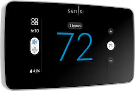 Copeland - Sensi Touch 2 Smart Programmable Wi-Fi Thermostat-Works with Alexa - White Beveled Edge