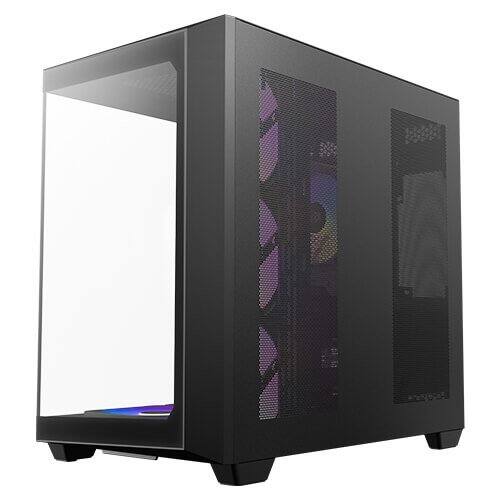 Angle. Antec - Antec C5 ARGB, 7x 120mm ARGB Fans, 10 Fan Support, Type-C 3.2 Gen 2, Tempered Glass, 360mm Radiator, Mid-Tower ATX Case - Black.